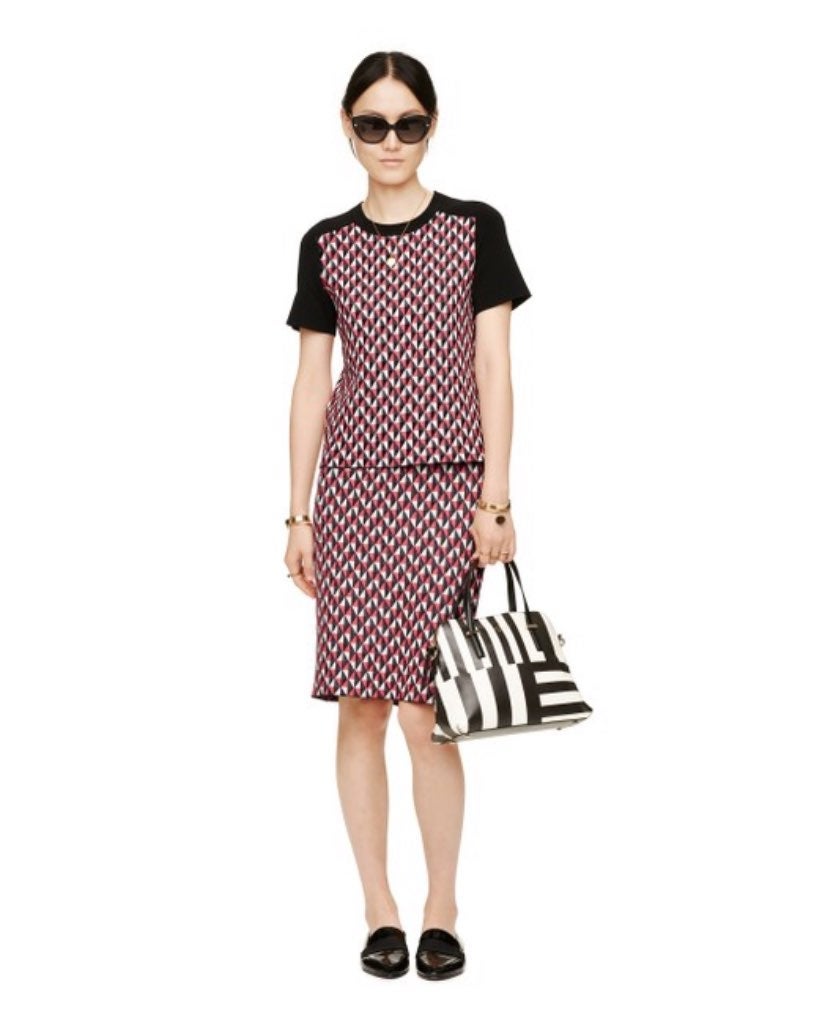 Kate spade geometric-print skirt set