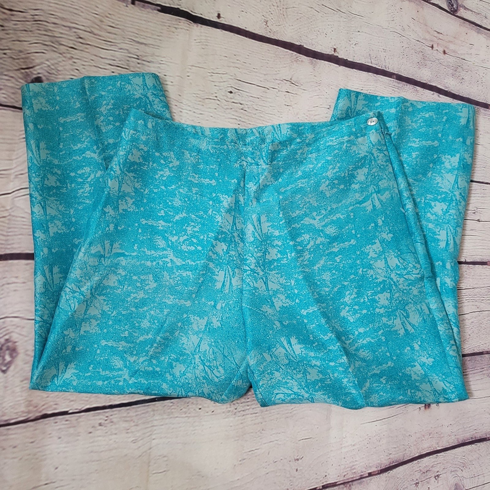100% silk printed pants