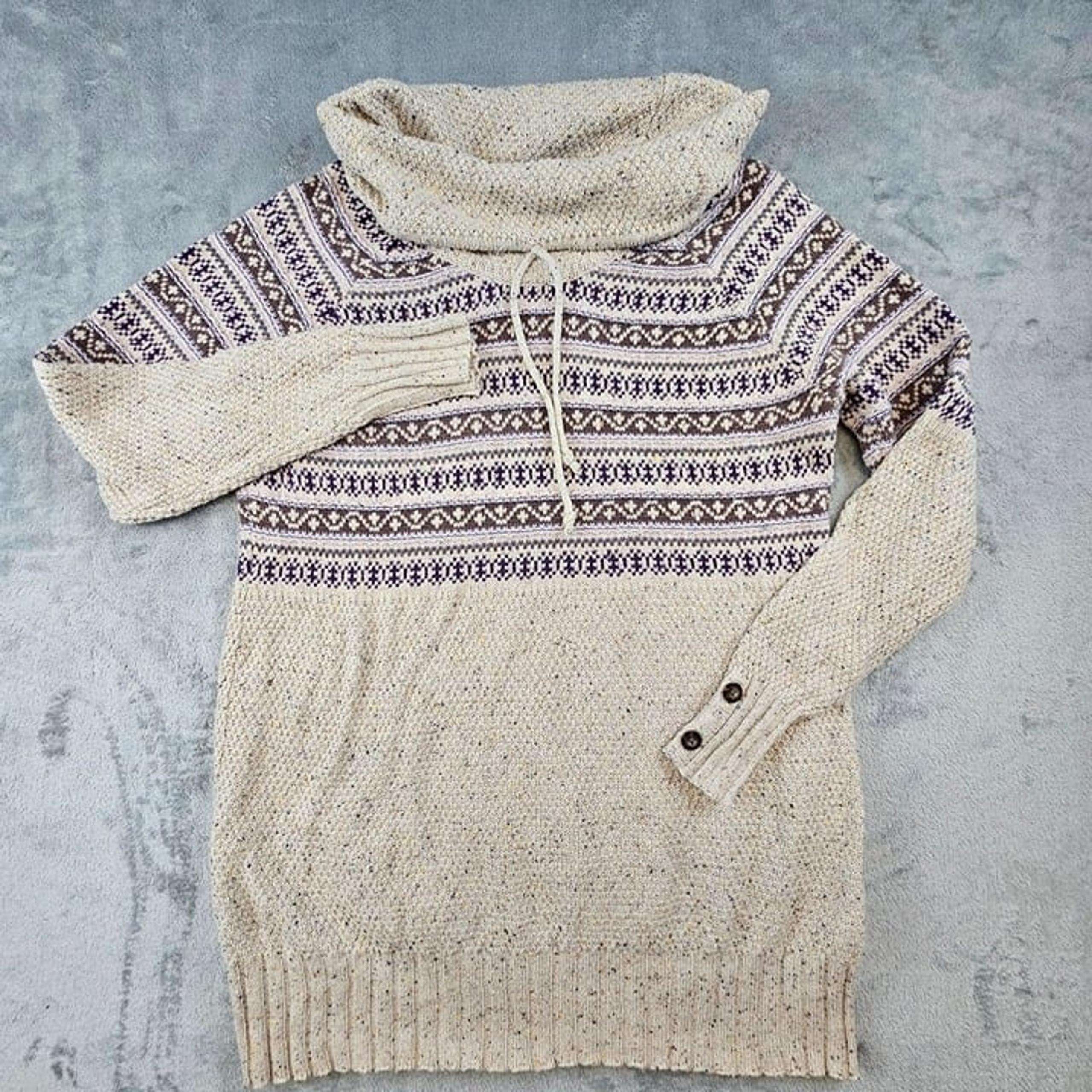 Maurice's Sweater Women's 2 Multicolor Soft Knit Cowl Neck Fair Isle Pullover