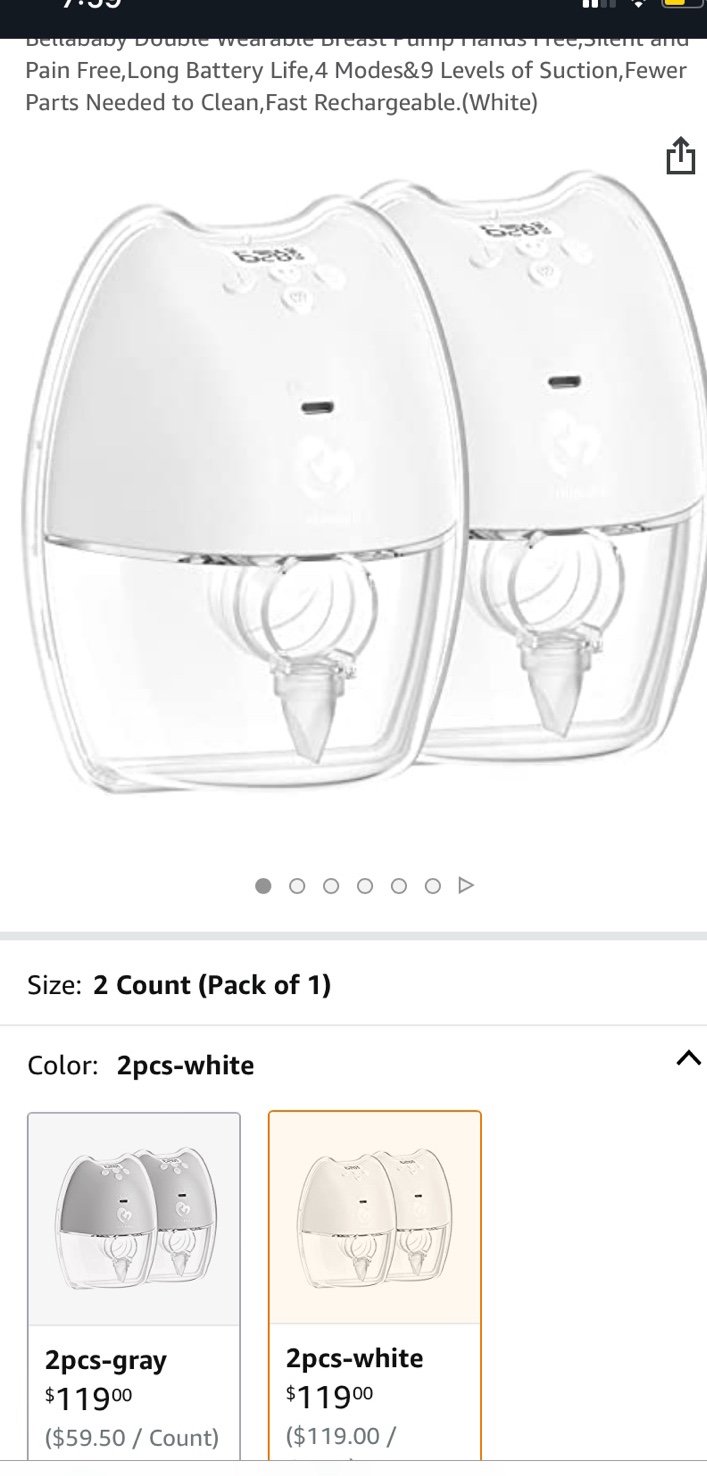 Bella baby wearable breast pumps