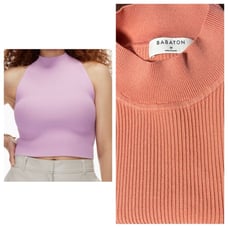 Aritzia Babaton Sculpt Knit mockneck Halter top size medium