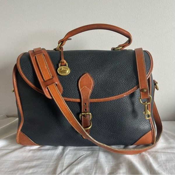 DOONEY & BOURKE Vintage XL Duffle Laptop Messenger Flap Jumbo Tote Shoulder Bag
