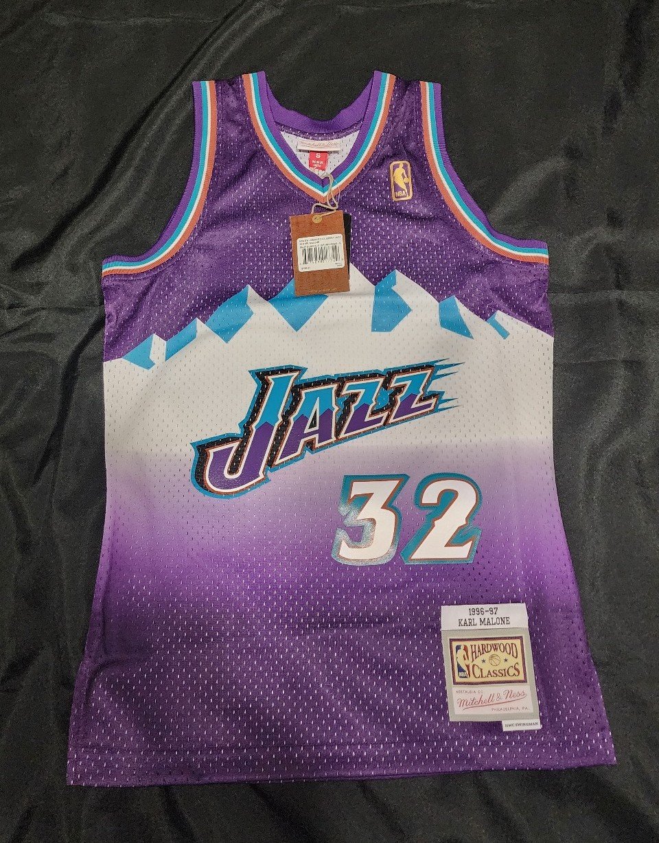 Mitchell & Ness Utah Jazz Karl Malone 1996-1997 Swingman Jersey Men Sz S Nba Nwt