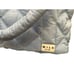 Wilo Quilted Light Blue Tote Bag With Padded Handles & Zipper Closure