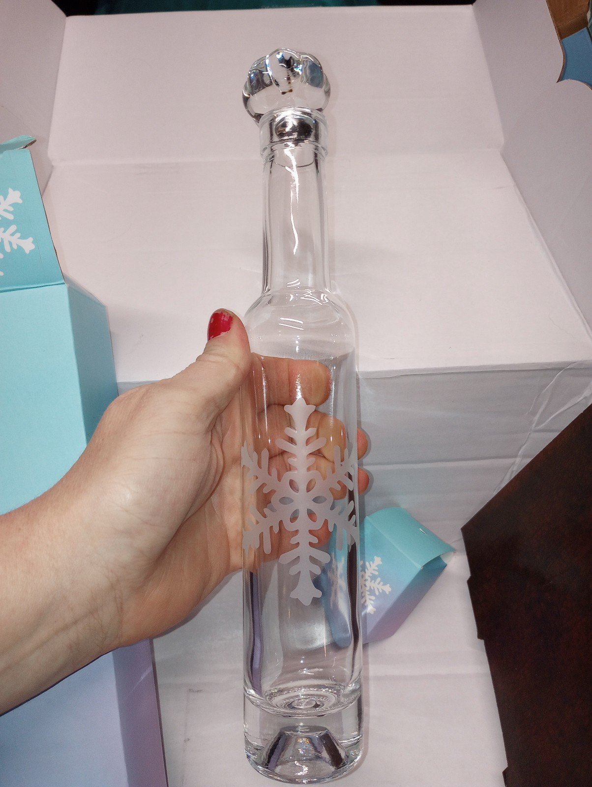 New gorgeous glass yule ball pumpkin juice bottle & pumpkin stopper harry potter