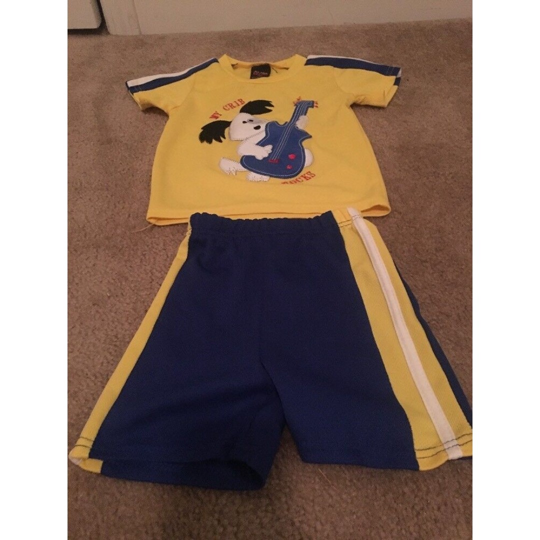 At The Buzzer Baby Boys Short Set Size18 Months Multicolor