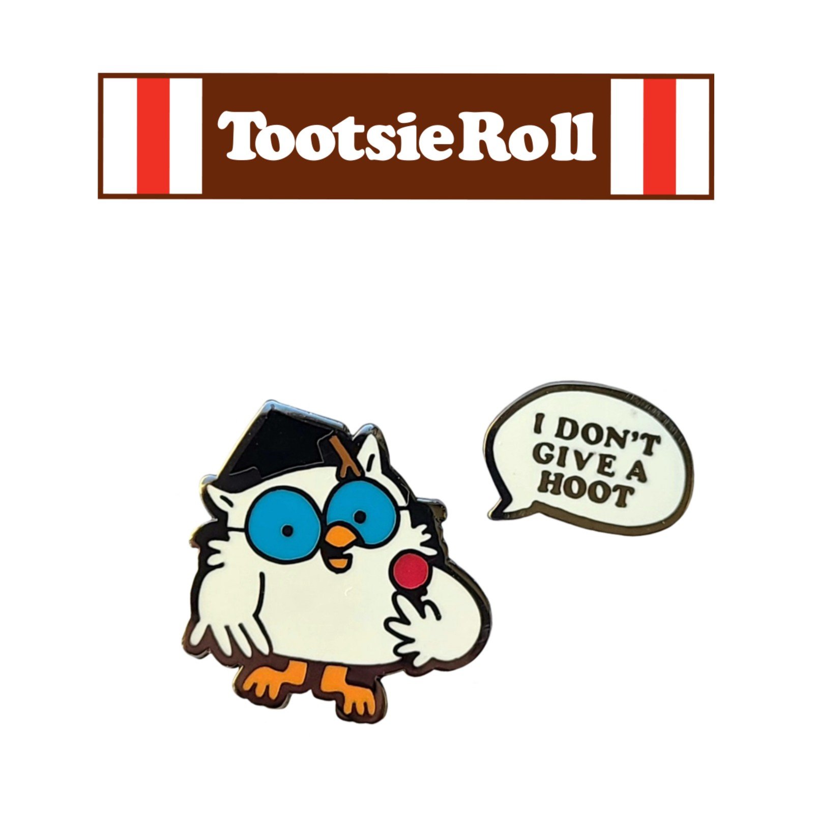 ⚡️RARE⚡️ PINTRILL x TOOTSIE ROLL MR. OWL LOLLIPOP PIN *BRAND NEW*