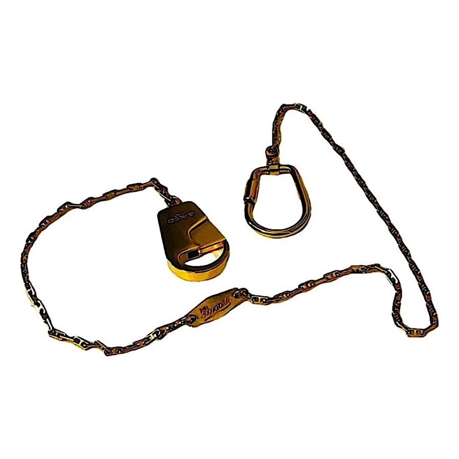 Authentic Vintage Gucci Rare 1950’s G Gucci Engraved Gold Plated Long Key Chain