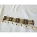 Vintage Silver Mexico Aztec Wide Bracelet Panel Link Carved 7.25