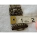 Vintage Silver Mexico Aztec Wide Bracelet Panel Link Carved 7.25