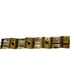 Vintage Silver Mexico Aztec Wide Bracelet Panel Link Carved 7.25