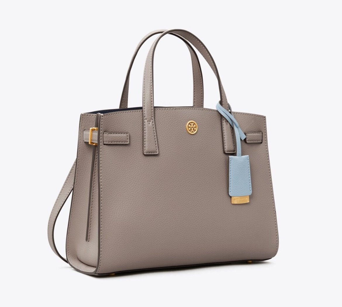 Tory Burch Small WALKER SATCHEL Gray Purse