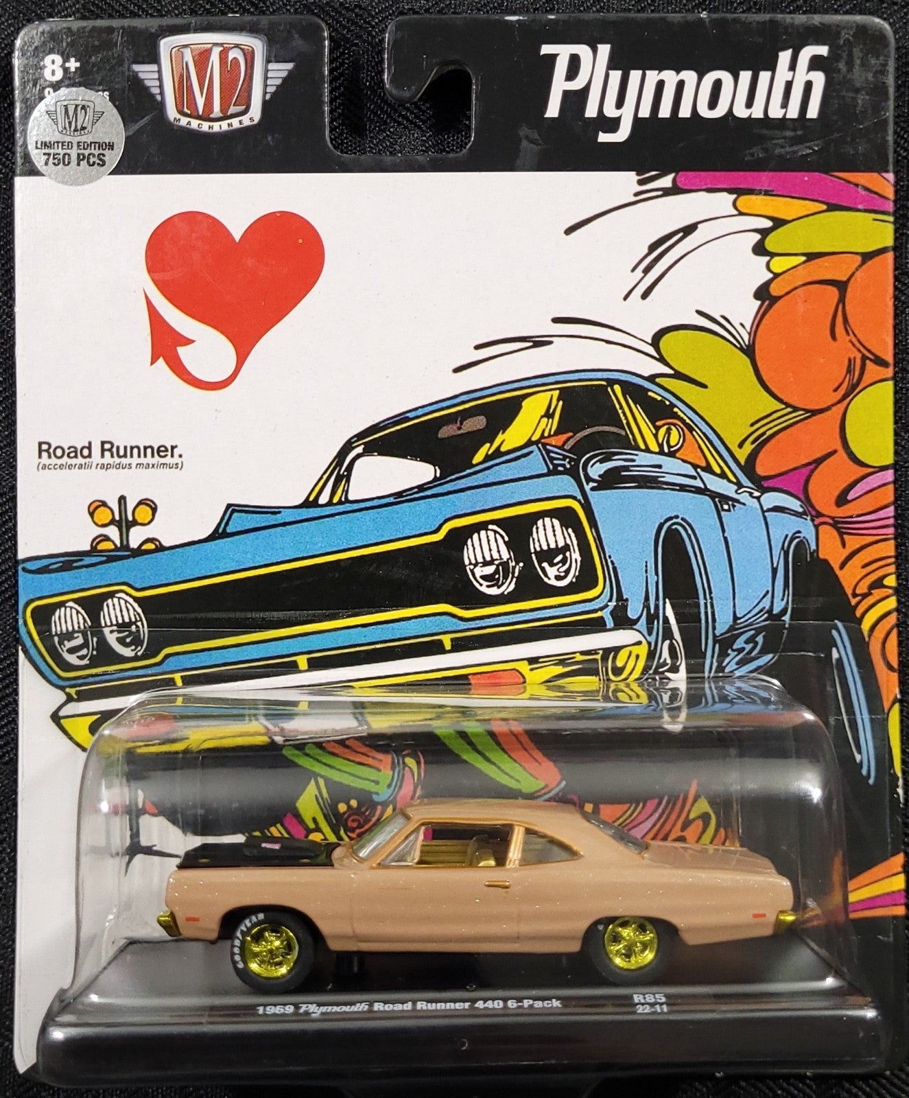 M2 Machines Auto-Drivers R85 *1969 Plymouth Road Runner 440 6 Pack* Chase