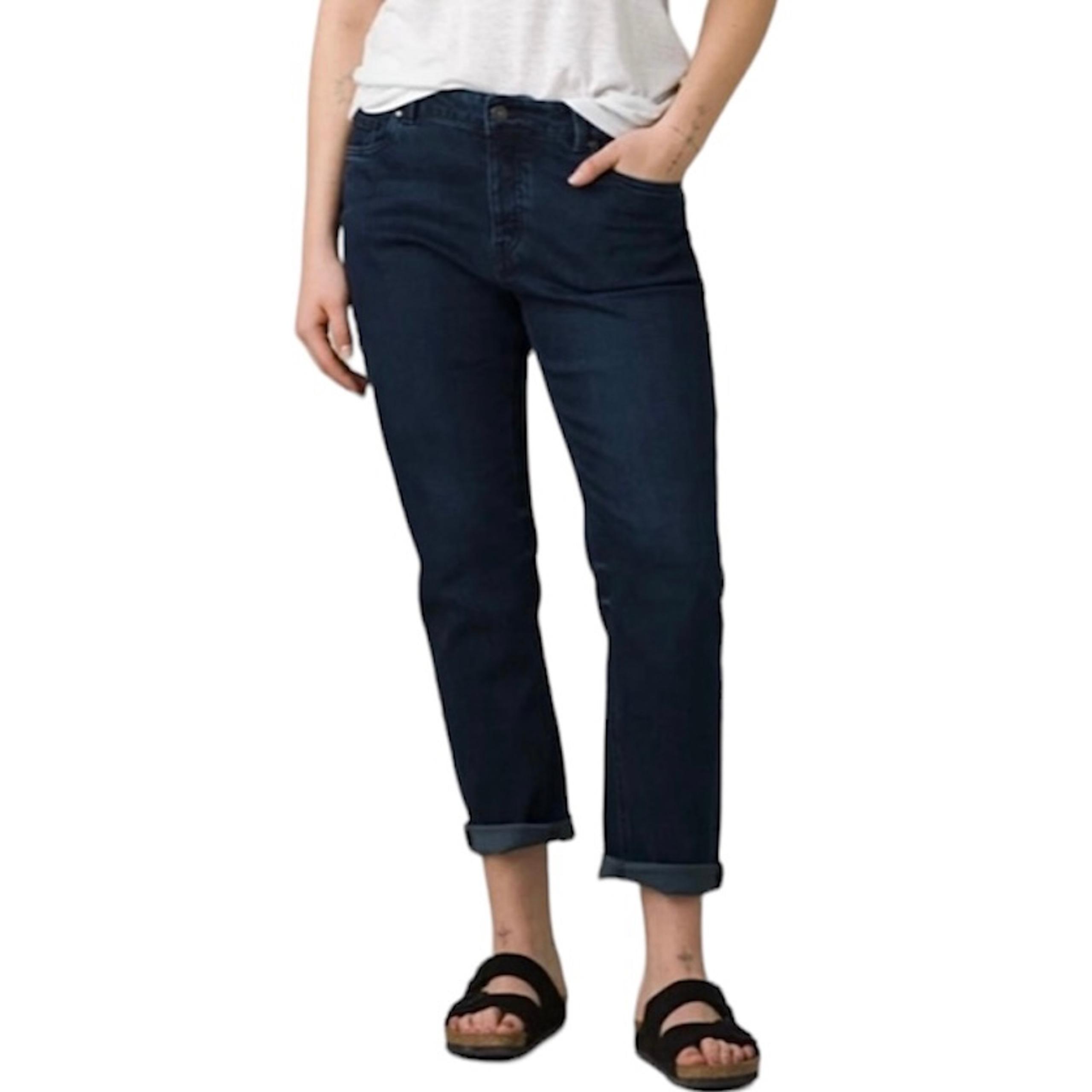 New Prana Buxton Slim Boyfriend Jeans Deep Blue Size 10