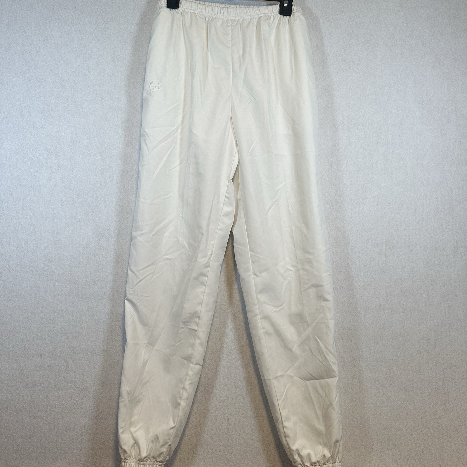 Vintage Sergio Tacchini Lined Track Pants Joggers Retro White XS 40310