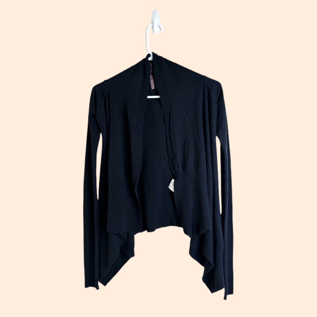 【正規店出品】RICK OWENS SPIDER MEDIUM WRAP CARDIGAN BLACK RICK OWENS Maglia Spider Wrap Cardigan in Black – MARAIS