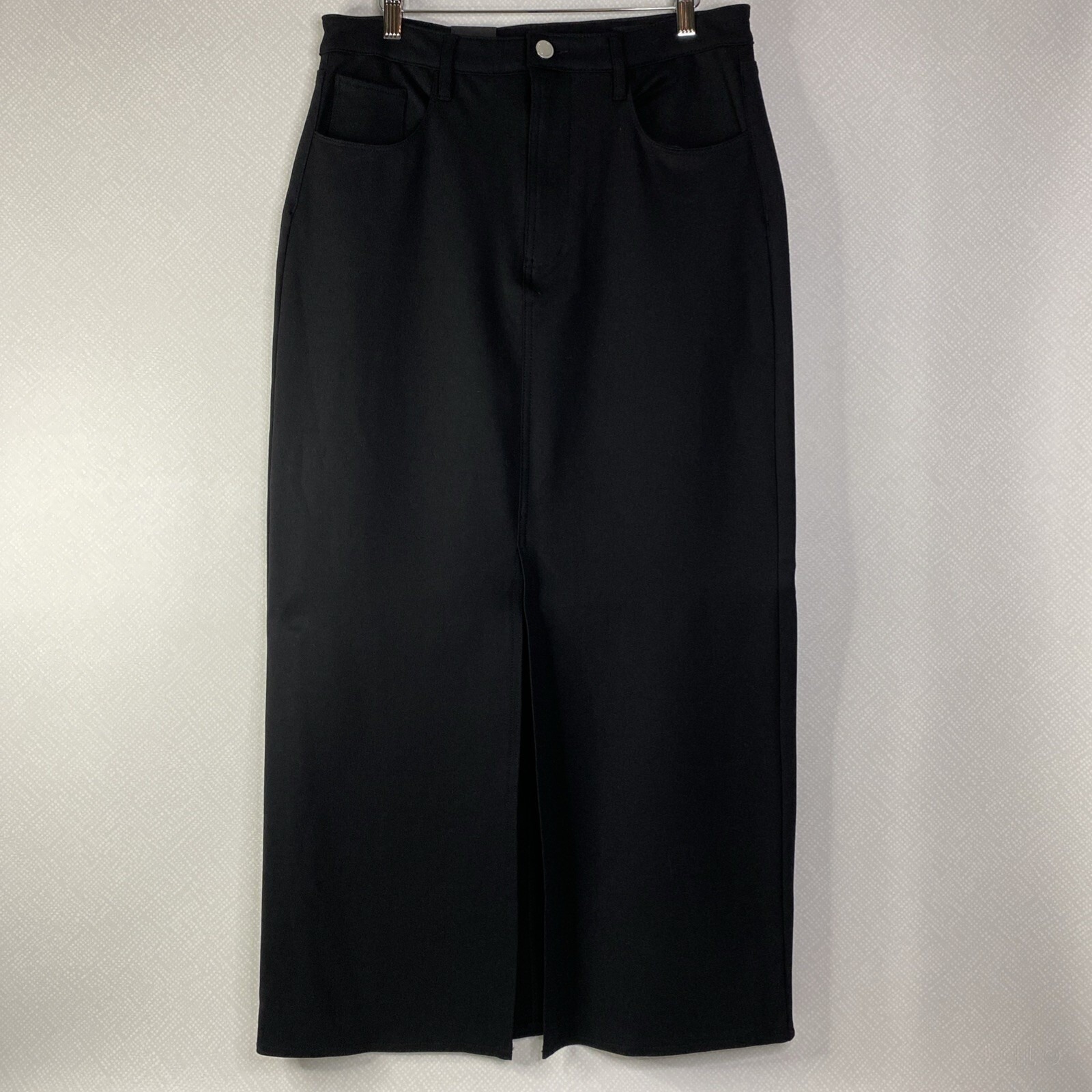 BLANKNYC Women's Black Maxi Skirt High Waist Front Slit Pockets Casual Sz 31 NWT