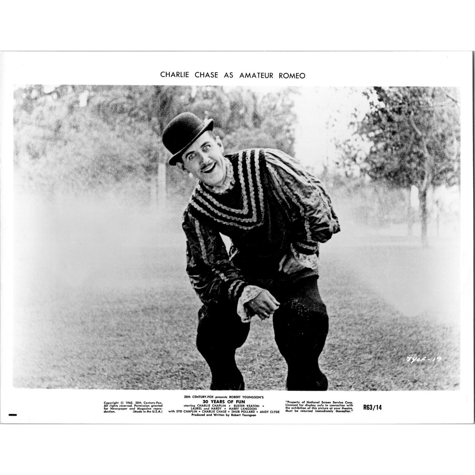 Studio Photo Charlie Chase As Amateur Romeo 30 Years of Fun 1963 Movie Still
