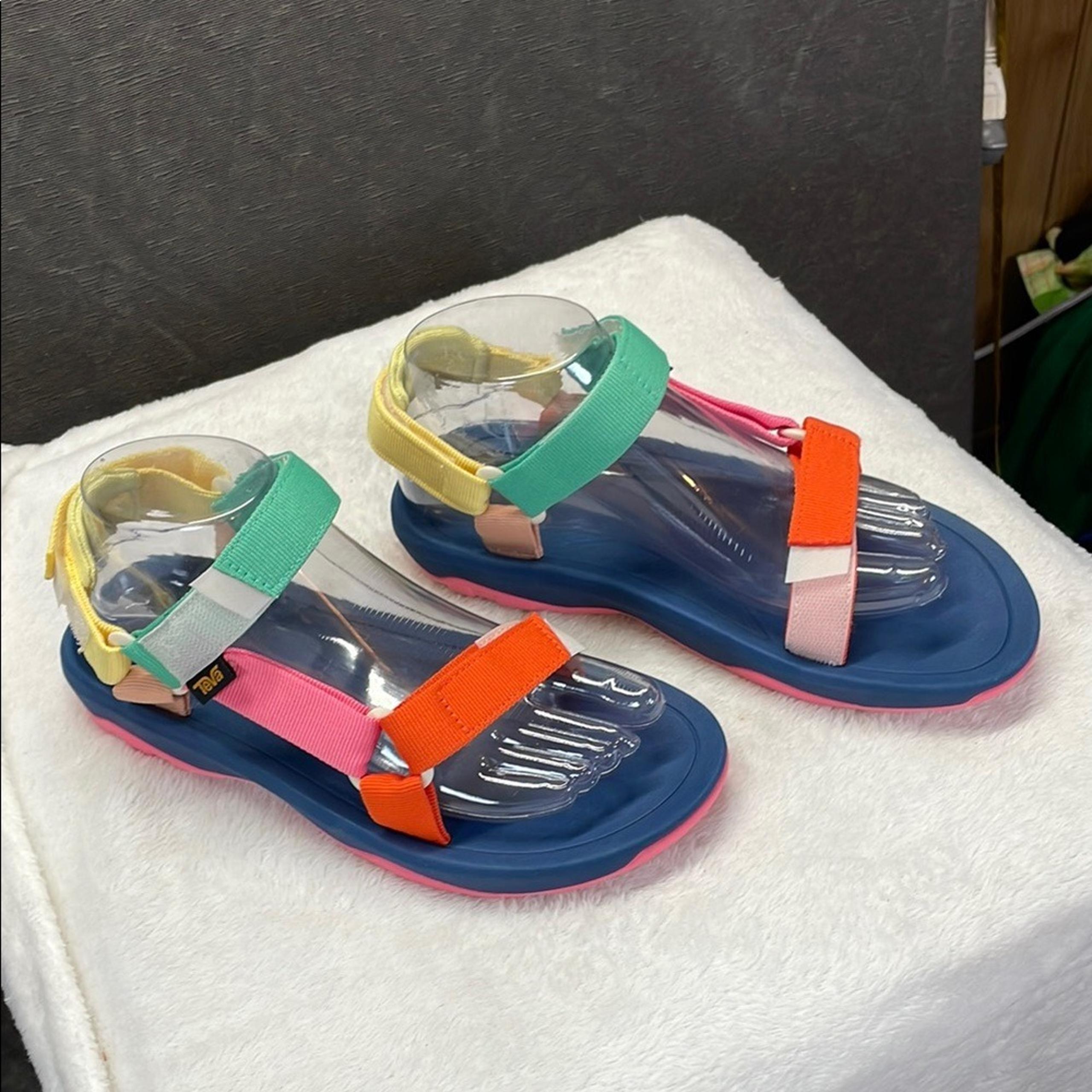 Teva Blue and Pink Sport Sandals with Adjustable Straps