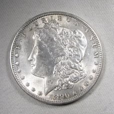 1896 Silver Morgan Dollar UNC Details Coin AQ01
