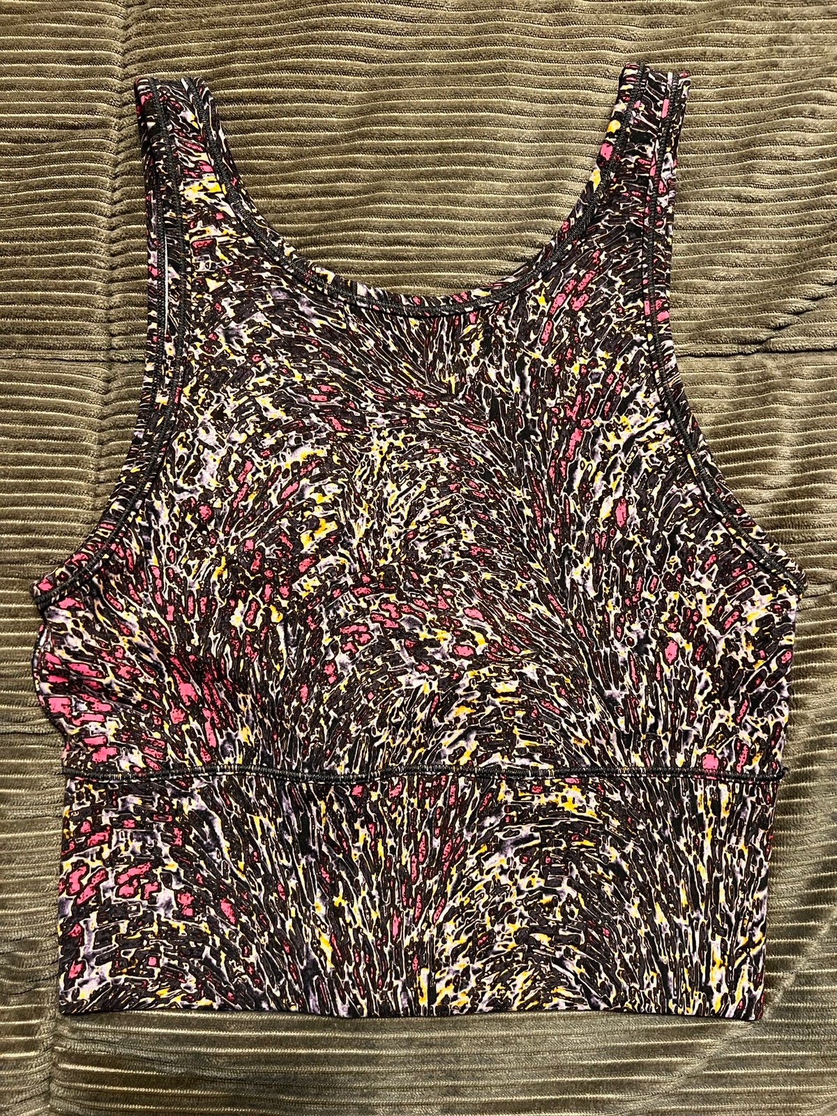 Lululemon Power Pivot tank size small everlux - topography multi