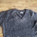 Orvis Sweater Chunky Knit Marled Navy Blue Grey Ultra Plush Chenille Pullover XL