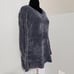 Orvis Sweater Chunky Knit Marled Navy Blue Grey Ultra Plush Chenille Pullover XL