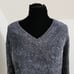 Orvis Sweater Chunky Knit Marled Navy Blue Grey Ultra Plush Chenille Pullover XL