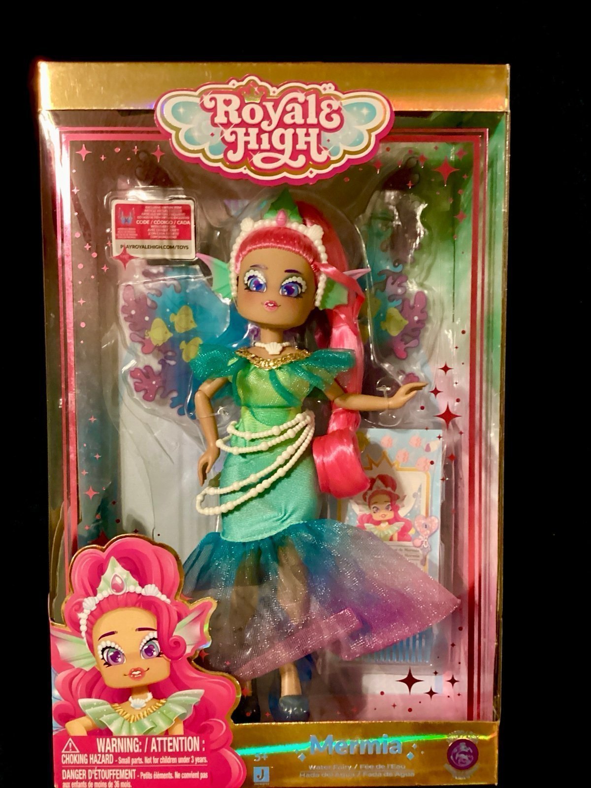 Royale High 9” Fashion Doll, Mermia the Water Fairy **WITH CODE**