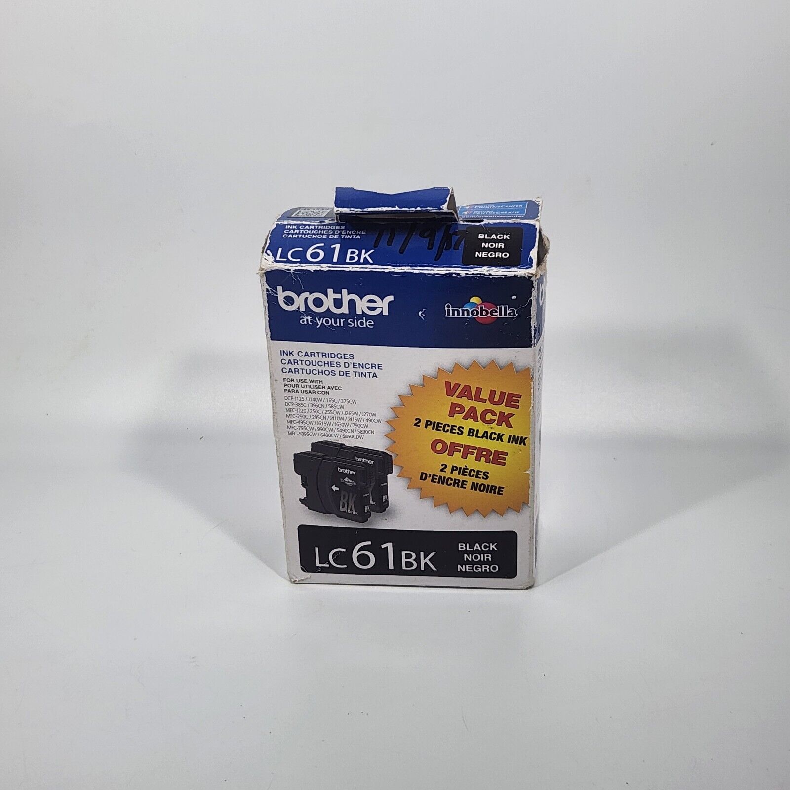 Brand NEW 2 Pack Brother LC61BK 61 Genuine Ink Cartridges BLACK 6/2019