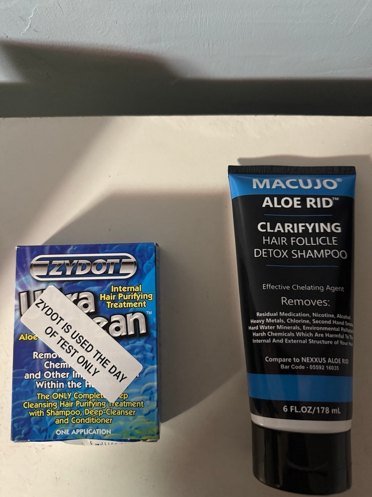 Macujo aloe rid with zydot it’s shampoo to pass hair follicle drug tests