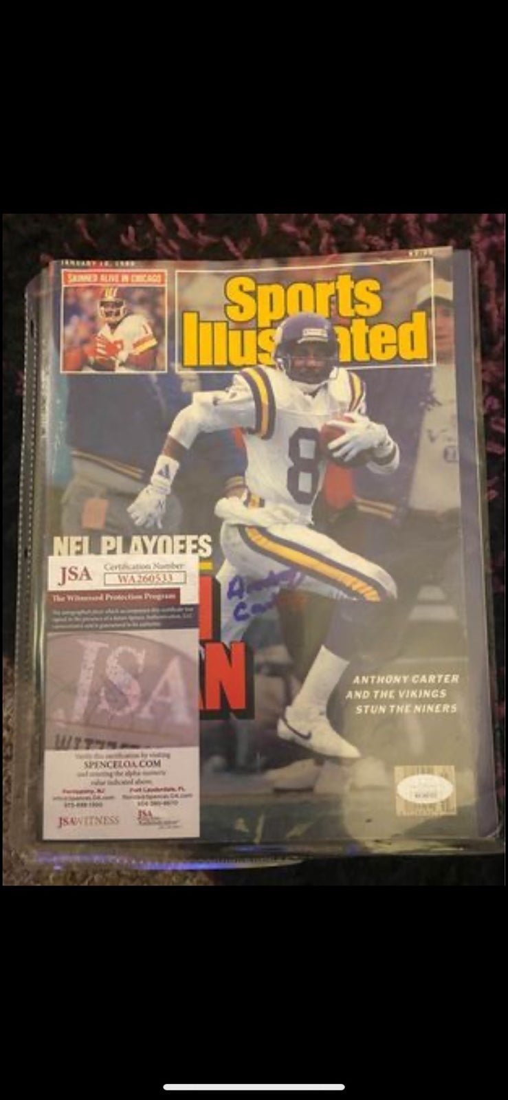 ANTHONY CARTER sports Illustrated and Nike vapor football