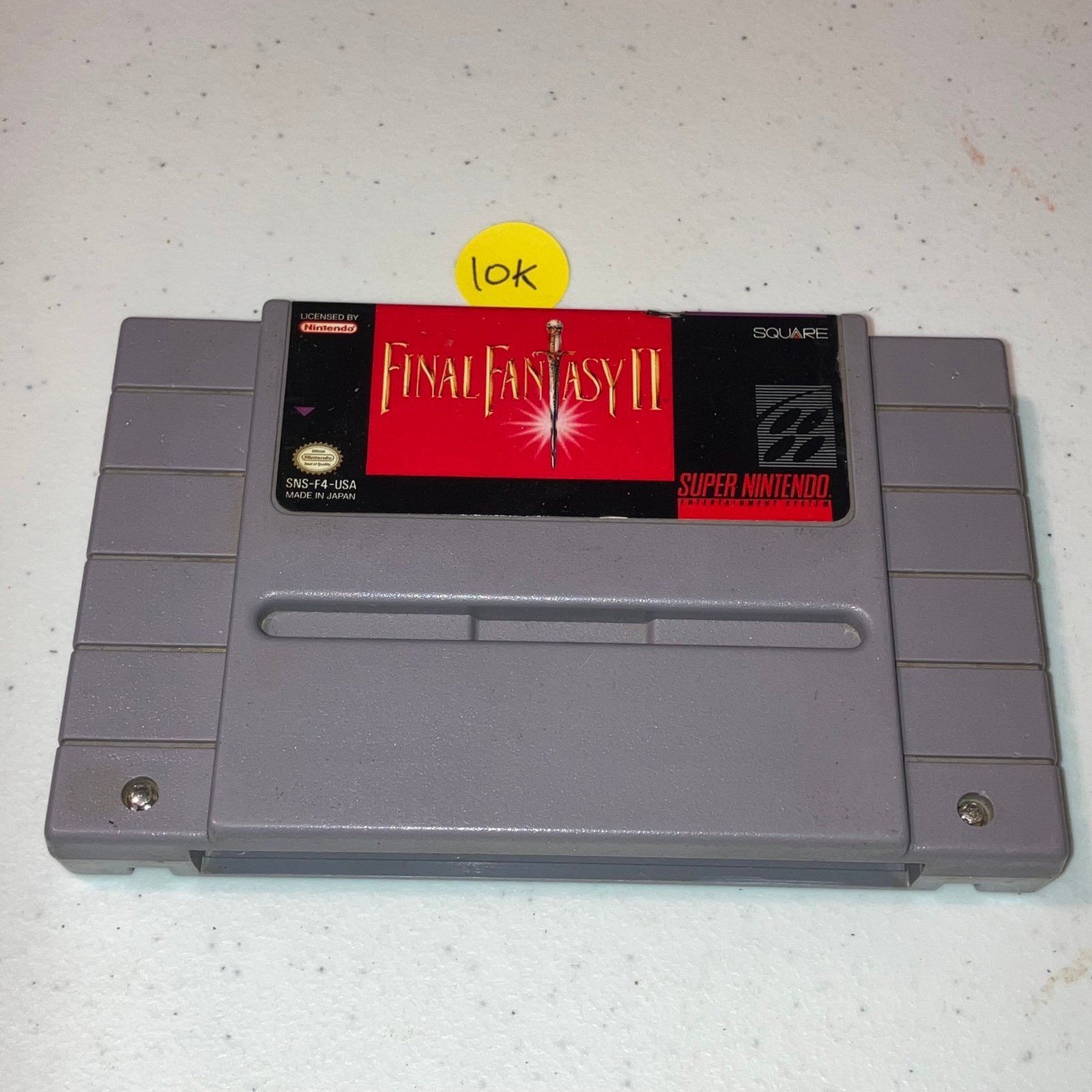 Final Fantasy II (Super Nintendo Entertainment System, 1991 Authentic Tested 10K