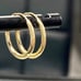 14k Yellow Gold Women's Endless Tube Huggie Style Hoop Earrings