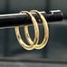 14k Yellow Gold Women's Endless Tube Huggie Style Hoop Earrings