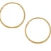 14k Yellow Gold Women's Endless Tube Huggie Style Hoop Earrings