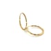 14k Yellow Gold Women's Endless Tube Huggie Style Hoop Earrings
