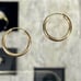 14k Yellow Gold Women's Endless Tube Huggie Style Hoop Earrings
