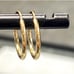 14k Yellow Gold Women's Endless Tube Huggie Style Hoop Earrings