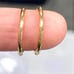 14k Yellow Gold Women's Endless Tube Huggie Style Hoop Earrings
