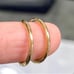 14k Yellow Gold Women's Endless Tube Huggie Style Hoop Earrings
