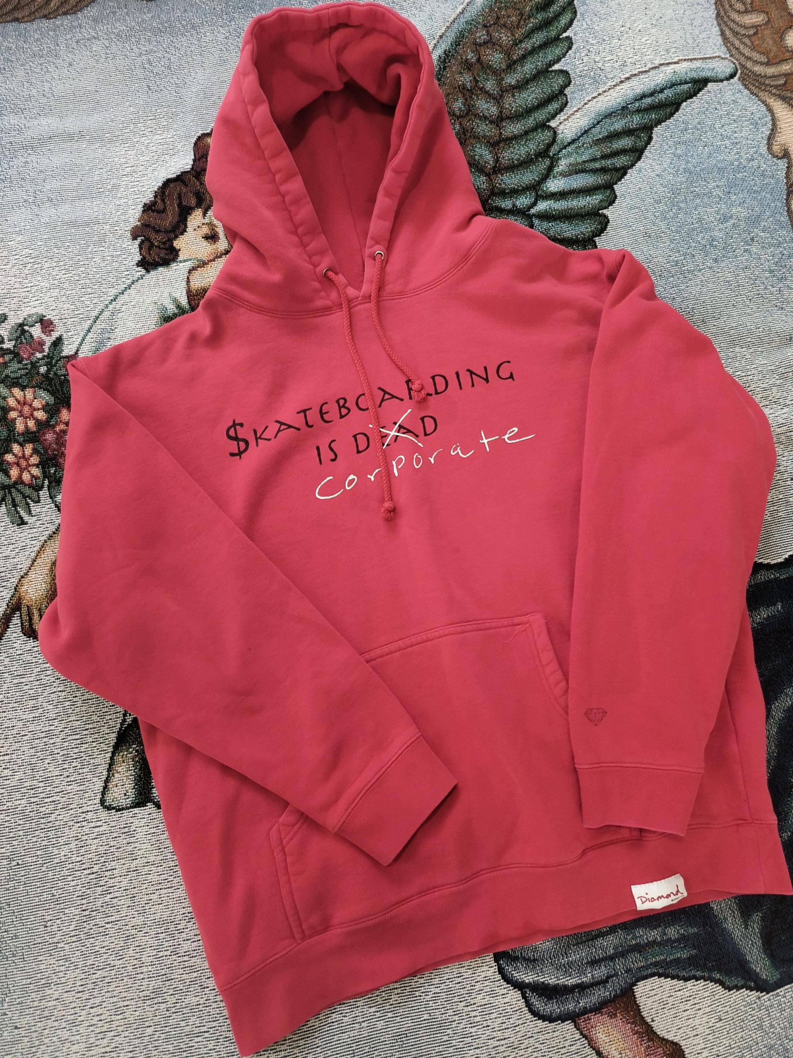 Y2K Diamond Supply "Skateboarding is Corporate" skate hoodie