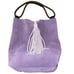 Florentine Suede Lavendar Bucket Bag