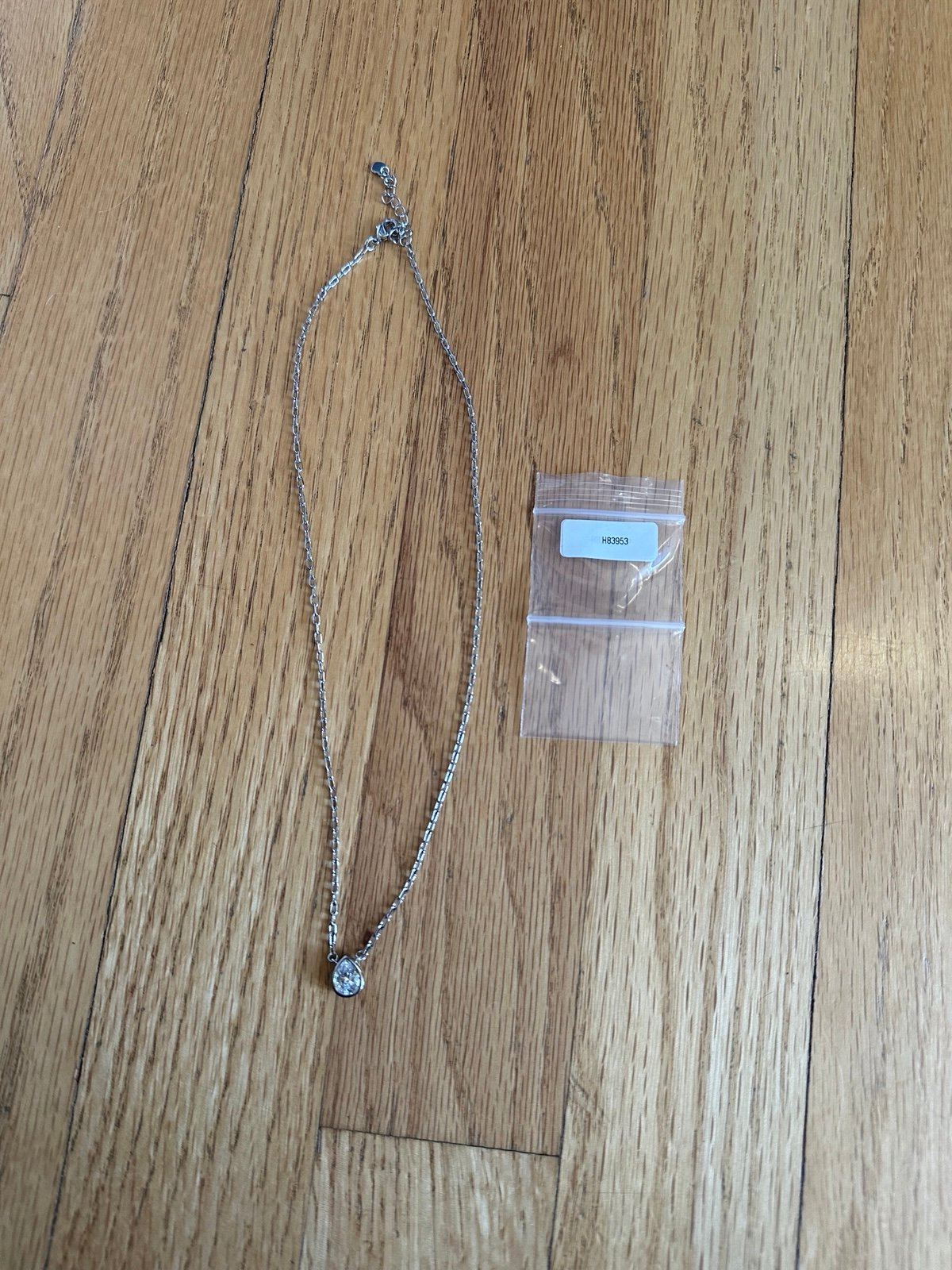 Genevive Pear-Shaped Stud Necklace