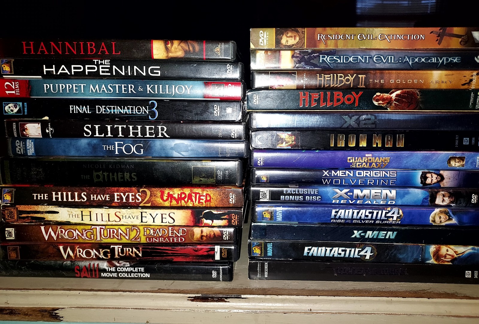 25 DVDs Horror Marvel Resident Evil