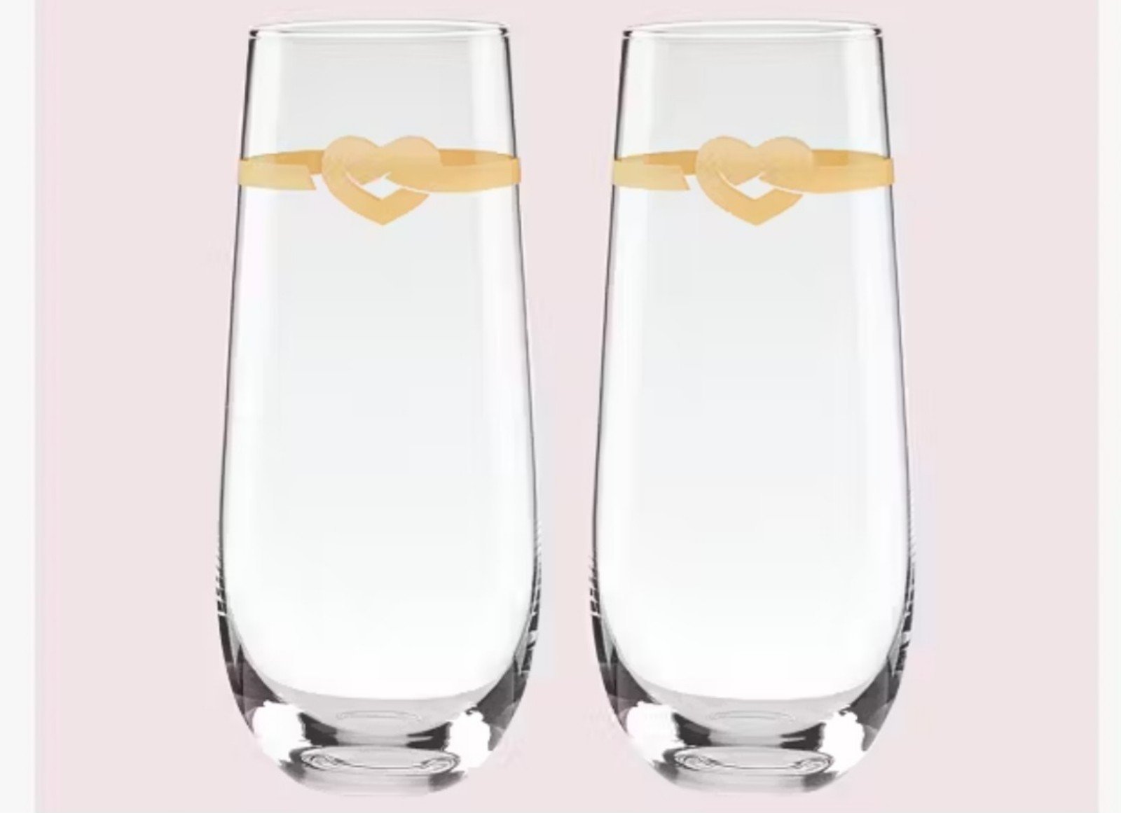 KATE SPADE STEMLESS FLUTES W/LOVE NWT