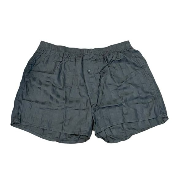 Intimissimi Striped Silk Satin Boxers Charcoal Gray L