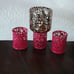 Fox Candle Pillar set In Forest Metal