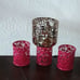 Fox Candle Pillar set In Forest Metal