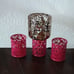 Fox Candle Pillar set In Forest Metal